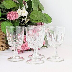 Set of 4 Arcoroc France Artic Sherry Glasses Durable Barware Catering Stemware